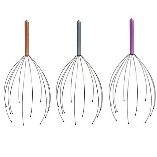 Book Cover Adealink Bodyhealth Hand Held Scalp Head Massager - Sold by one (Random Color)