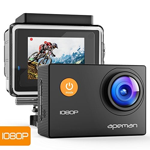 Book Cover APEMAN Action Camera 12MP 1080P FHD Underwater Waterproof Diving Sports Camera Full Accessories Kits