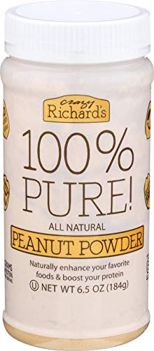 Book Cover Crazy Richard's 100% Pure Peanut Butter Powder 6.5 oz Jar (100% Pure Peanut Butter Powder 6.5 oz, 1 Jar)