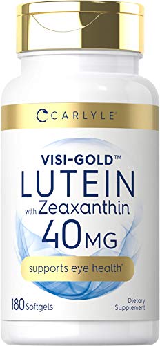Book Cover Lutein and Zeaxanthin 40 mg | 180 Softgels | Eye Health Vitamins | Non-GMO & Gluten Free Supplement | by Carlyle