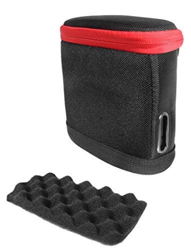 Book Cover Portable Sound Through Case for Bose SoundLink Color Bluetooth Speaker II and Bose SoundLink Color Bluetooth Speaker, mesh Pocket for Cable (Black with Red Zip)