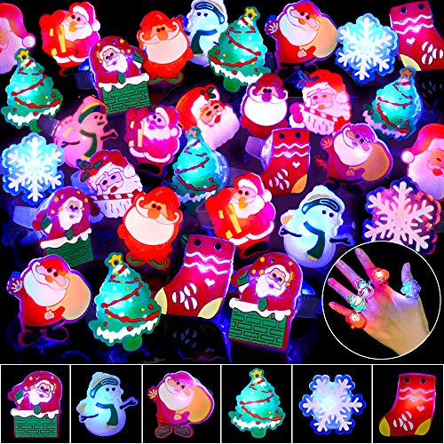 Book Cover Coluans 25Pc Halloween Party Favors LED Flash Rings for Kids and Adults Halloween Treats Non Candy Gift Bag Fillers Great Assortment of 50