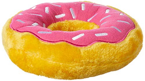 Book Cover ZippyPaws - Jumbo Donutz - Strawberry - Interactive Pet Donut Toys for Dogs with Embroidered Sprinkles, Soft, No Stuffing, Durable Large Breed Dog & Puppy Toys with Squeaker