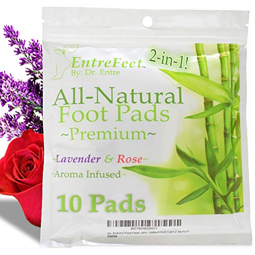 Book Cover Dr. Entre's 2-in-1 Foot Pads: Organic All Natural Formula for Impurity Removal, Pain Relief, Sleep Aid, Relaxation | Aroma Infused 10 Pack
