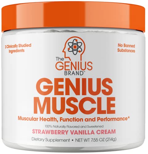 Book Cover Genius Muscle Builder â€“ Best Natural Anabolic Growth Optimizer for Men & Women | True Weight Gainer Supplement for Steel Physique | Vitamin D w/ HMB & PeakO2 Natural Mushrooms