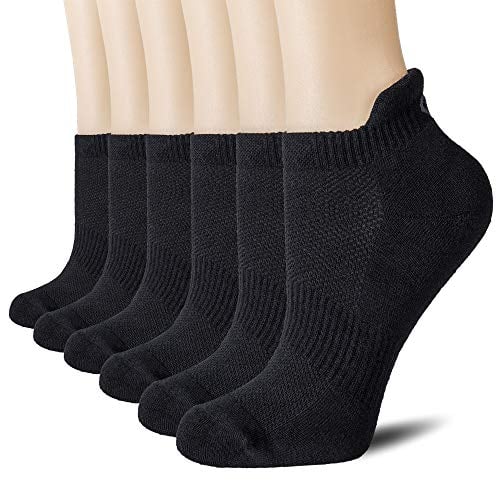 Book Cover CelerSport Ankle Athletic Running Socks Low Cut Sports Tab Socks for Men and Women (6 Pairs)