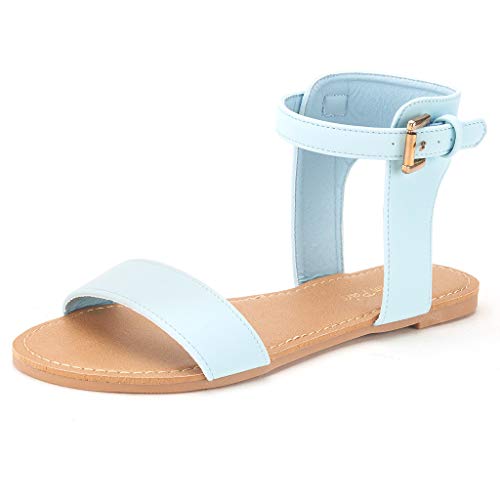 Book Cover DREAM PAIRS Women's Alexa Ankle Strap Buckle Flat Sandals