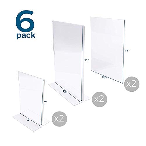 Book Cover Acrylic Display Stand and Sign Holder: Clear Picture Frames. Clear Paper Menu Frame. Flyer, Brochure, and Document Holders. T-Style Plastic Tabletop Stands and Adhesive Wall Mount Frames.