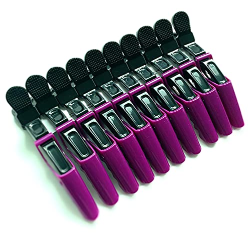 Book Cover F-BBKO Plastic Alligator Hair Clips for Women With Hair Clip. Professional Hair Clipper With Hair Style and Segmentation. Wide Teeth and Durable Hair Salon Crocodile Hairpin. (Purple )