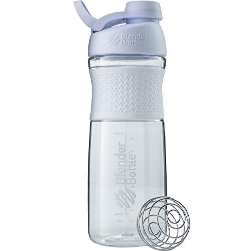 Book Cover BlenderBottle SportMixer Twist Cap Tritan Grip Shaker Bottle, 28-Ounce, White