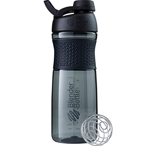 Book Cover BlenderBottle SportMixer Shaker Bottle Perfect for Protein Shakes and Pre Workout, 28-Ounce, Black