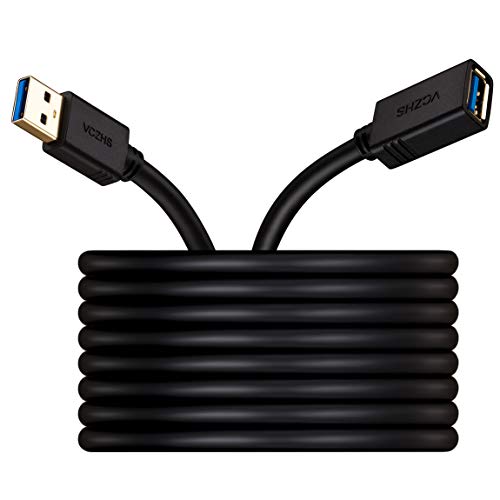Book Cover USB 3.0 Extension Cable 20 ft, VCZHS USB 3.0 Extension Cable - A-Male to A-Female for USB Flash Drive, Card Reader, Hard Drive, Keyboard,Mouse,Playstation, Xbox, Printer, Camera