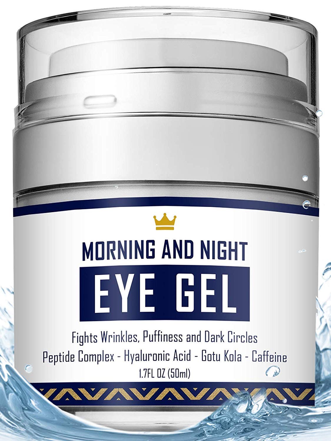 Book Cover Eye Cream - Dark Circles & Under Eye Bags Treatment - Reduce Puffiness, Wrinkles - Effective Anti-Aging Eye Gel with Hyaluronic Acid, Gotu Kola Extract and Caffeine - Refreshing Serum