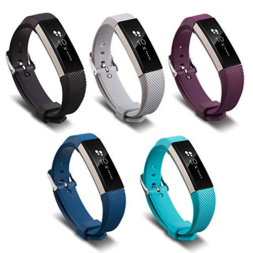 Book Cover FUNKID Replacement for Smartwatch Wristbands Fitbit Ace Children Kids Adjustable Bands Colorful 5 Pack