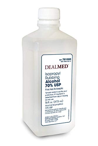 Book Cover Dealmed Isopropyl Rubbing Alcohol 70% USP, First Aid Antiseptic, 16 fl. oz.