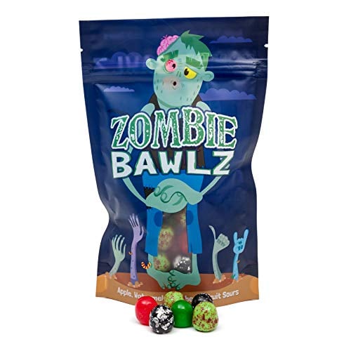 Book Cover Zombie Bawlz Fruit Chews Candy | Perfect Zombie Lover Gift! | Gluten Free | Apple, Cherry and Watermelon