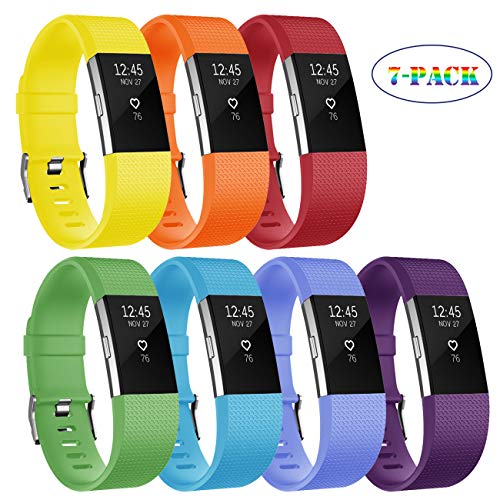 Book Cover GenericJINCHENGYU Fundro Replacement Bands Compatible with Fitbit Charge 2, Classic & Special Edition Adjustable Sport Wristbands