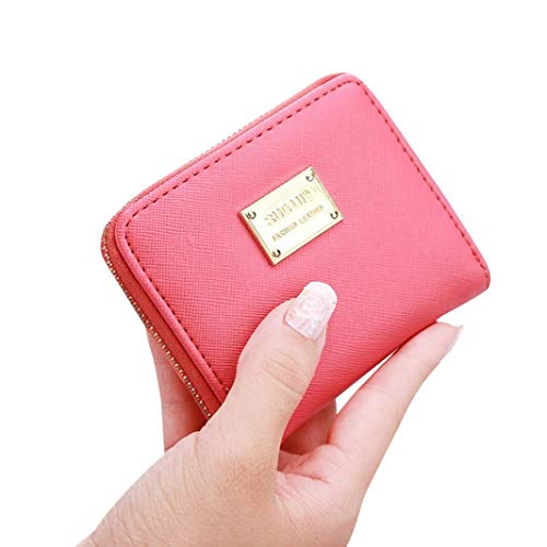 Book Cover Cute Small Mini Wallet Holder Zip Coin Purse Clutch Handbag Womens Grils