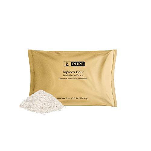 Book Cover Tapioca Flour (8 oz.) by Pure Organic Ingredients, Also Known As Tapioca Starch, Resealable Eco-Friendly Packaging, Fine White Powder, Gluten-Free, Non-GMO