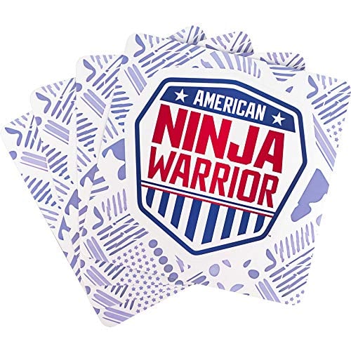 Book Cover American Ninja Warrior Official Shield Stickers - Set of 4 - Easy Peel - Perfect for Parties