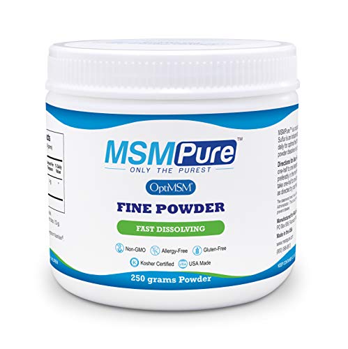 Book Cover Kala Health MSMPure Fine Powder, Fast Dissolving Organic Sulfur Crystals, 99% Pure Distilled MSM Supplement, Made in USA, 8.8 oz