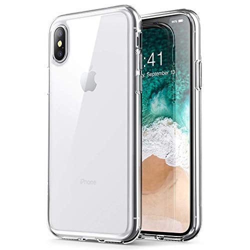 Book Cover iPhone Xs Max case, PUSHIMEI Soft TPU Crystal Transparent Slim Anti Slip Anti-Fingerprint Full-Body Protective Phone Case Cover for Apple iPhone 10s Max/iPhone Xs Max 2018 6.5