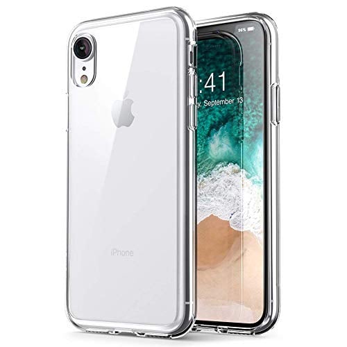 Book Cover iPhone Xr case, PUSHIMEI Soft TPU Crystal Transparent Slim Anti Slip Anti-Fingerprint Full-Body Protective Phone Case Cover for Apple iPhone 10r / iPhone Xr 2018 6.1