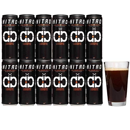 Book Cover Nitro Cold Brew Coffee, Sugar Free, Keto, Paleo Certified, No Refrigeration Required, South American Single Origin, Low Acidity, Tall 11.5 oz Cans, 12 Pack