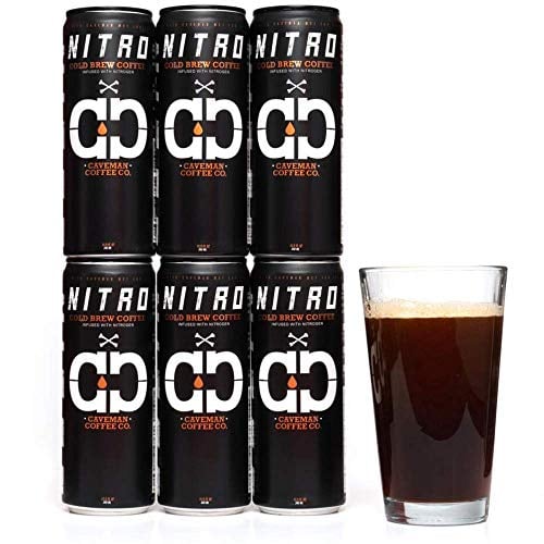 Book Cover Nitro Cold Brew Coffee, Equals 3 Shots of Espresso, Sugar Free, Keto, Paleo Friendly, Pre-Workout Drink, No Refrigeration Required, South American Single Origin, Low Acidity, Tall 11.5 oz Cans, 6 Pack