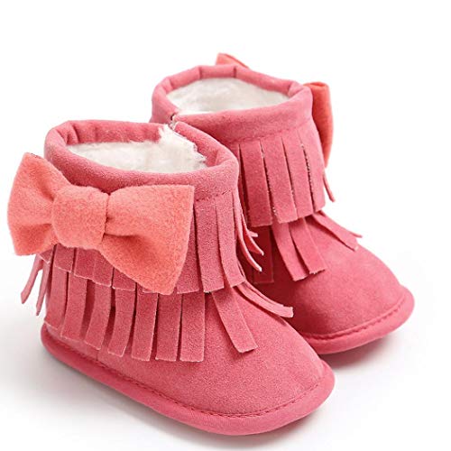 Book Cover Tronet Winter Baby Shoes, Toddler Girls Keep Warm Fringe Tassel Double-Deck Non-Slip Snow Boots