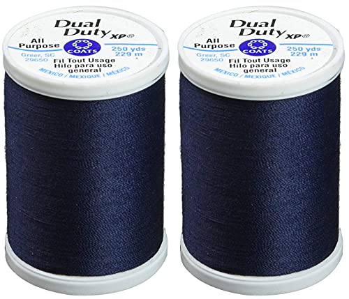 Book Cover Dual Duty XP General Purpose Thread 250yds Navy (S910-4900)