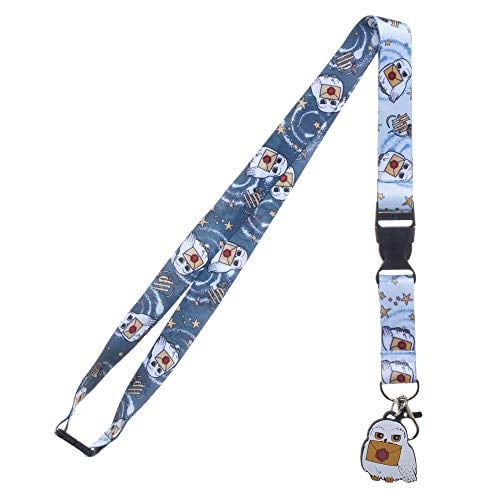 Book Cover Harry Potter Hedwig Carrying Letter to Hogwarts Breakaway Lanyard with Charm