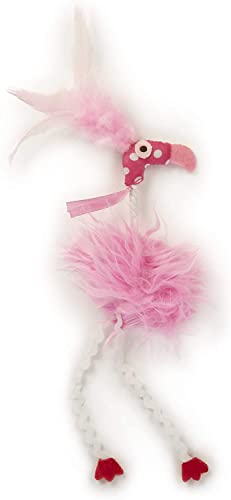 Book Cover SmartyKat Flamingo Flip Feather Cat Toy, Contains Silvervine & Catnip - Pink, Small