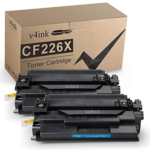 Book Cover v4ink 2 Pack High Yield Compatible Toner Replacement for HP 26X CF226X 26A CF226A Black Toner Cartridge for Laserjet Pro M402dn M402n M402dw M402dne, MFP M426fdw M426fdn Printer, Enhanced Version