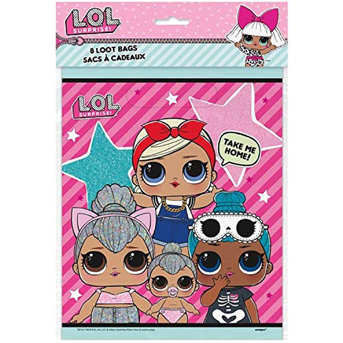 Book Cover Fancy Me Girls Birthday Party Loot Gift Bags Celebration Event L.O.L Surprise! LOL Toy Doll Party Tableware Decorations Accessories (Party Bags)