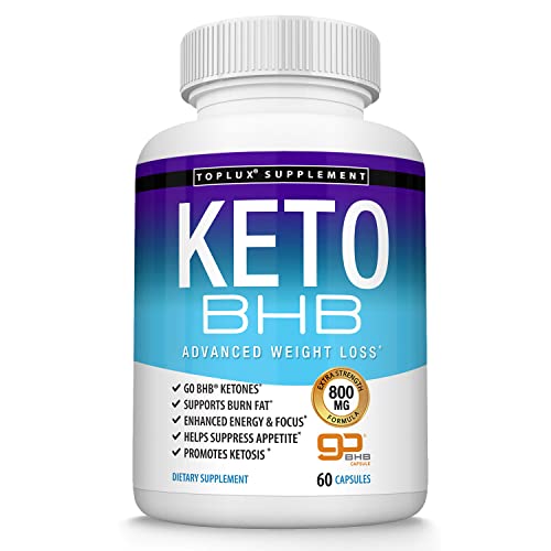 Book Cover Keto Pills Ketosis Diet - Natural Ketosis Using Ketone & Ketogenic Diet, Support Energy & Focus , Support Keto Diet Perfect for Men Women, 60 Capsules, Toplux Supplement