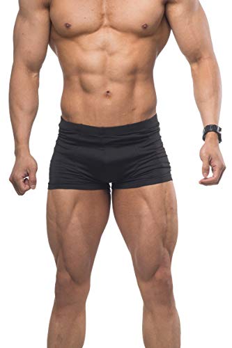 Book Cover Jed North New Men's Classic Bodybuilding Contest Physique Posing Trunks Competition Suit Shorts Black