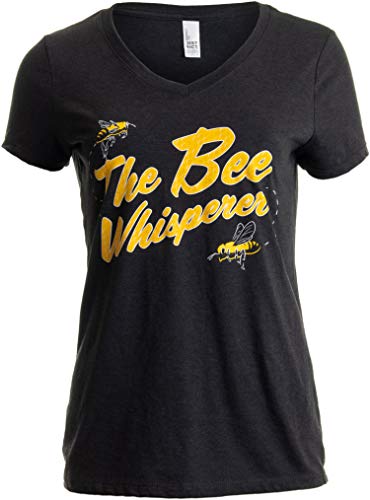 Book Cover The Bee Whisperer | Beekeeper Beekeeping Keeper Keeping V-Neck T-Shirt for Women