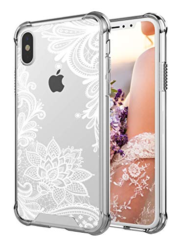 Book Cover Case for iPhone Xs Max,Cutebe Shockproof Series Hard PC+ TPU Bumper Protective Case for iPhone Xs Max 6.5 Inch 2018 Release Crystal