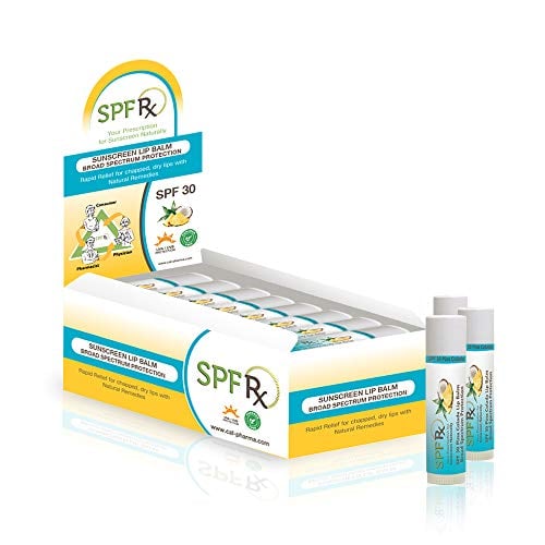 Book Cover New! Organic Pina Colada Lip Balm with SPF 30 Sunscreen and Vitamin E - for Highly Protective Natural Moisturizing Chap-Free Balm (0.15 oz - 24 pack, Pina Colada)
