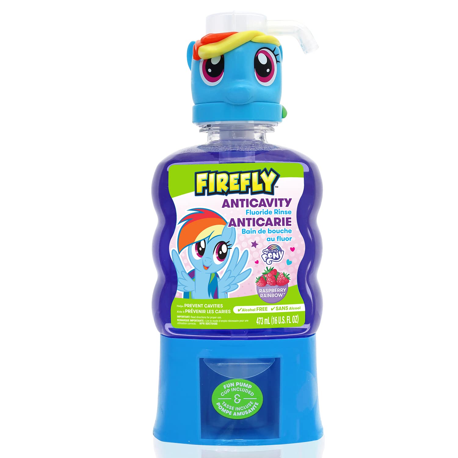 Book Cover FIREFLY Anticavity Fluoride Rinse, Bubblegum Flavor, My Little Pony, bubble berry, 16 Fl Oz (Pack of 1)