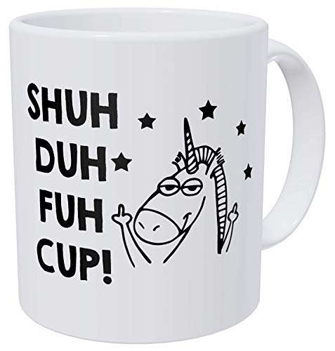 Book Cover Wampumtuk Unicorn Gifts Shu Duh Fuh Cup. Stars. Funny Coffee Mug 11 Ounces Inspirational And Motivational