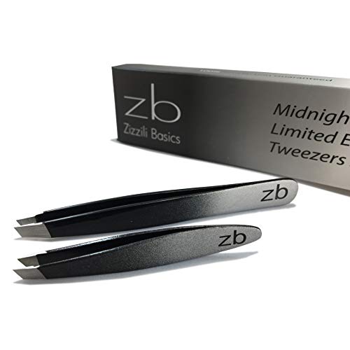 Book Cover Zizzili Basics Tweezer Set - Limited Edition Ombre - Classic + Mini Slant - Best Tweezers for Eyebrow, Hair Removal and Your Precision Needs