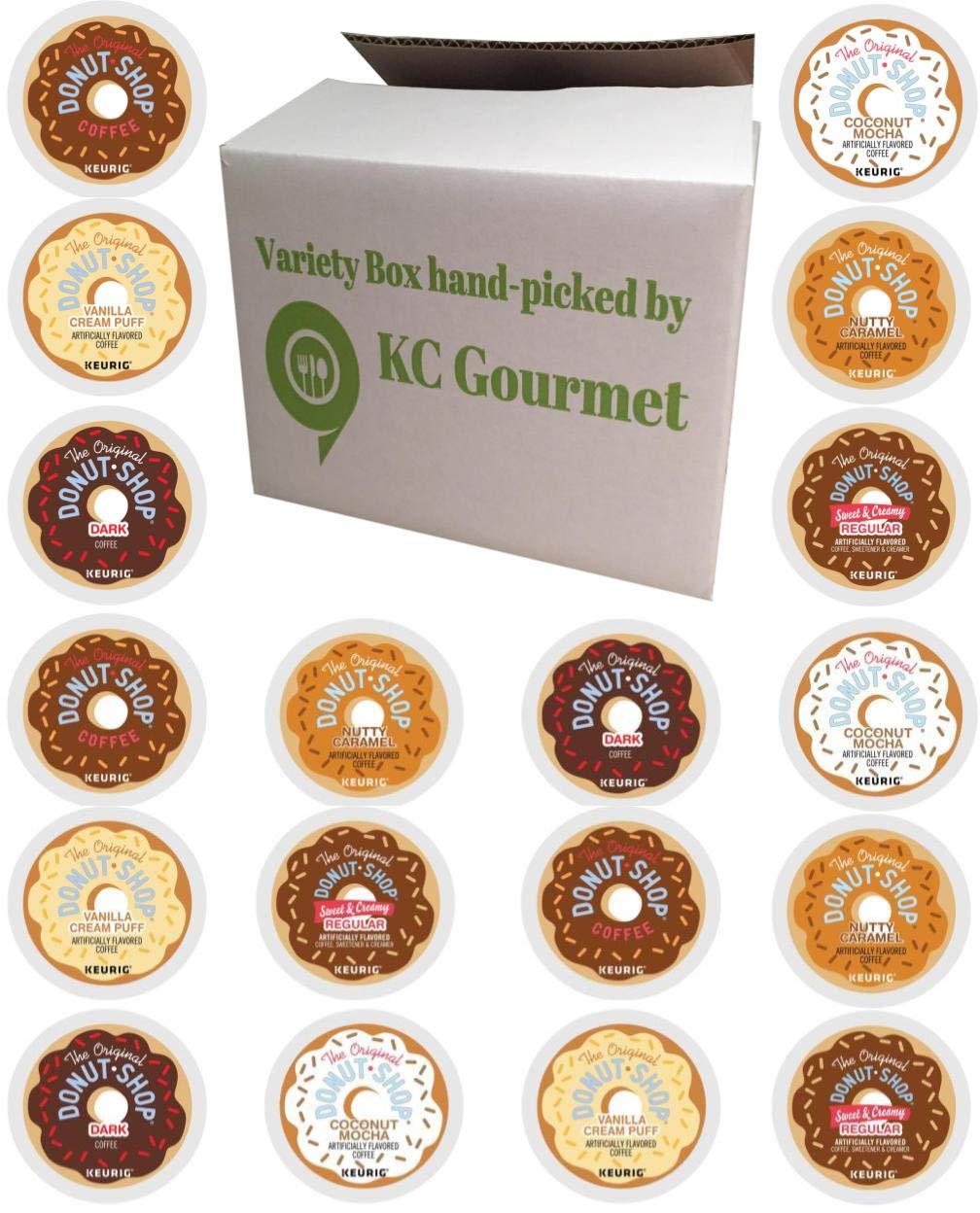 Book Cover 24 Count - Variety pack of The original Donut House Coffee K Cups for All Keurig K Cup Brewers - (6 flavors, NO DECAF, 4 K cups each flavor)