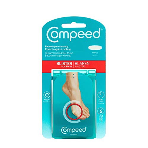 Book Cover Compeed Advanced Blister Care Small Pads, Hydrocolloid Bandages, Heel Blister Patches, Blister on Foot, Blister Prevention & Treatment Help, Waterproof Cushions, 10 Count (Pack of 2)
