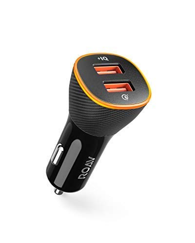 Book Cover Roav SmartCharge Spectrum Lite, by Anker, 30W Quick Charge 3.0 and PowerIQ Fast Charging 2-Port USB Car Charger with 16000 Color LED Ring (No Car Locator)