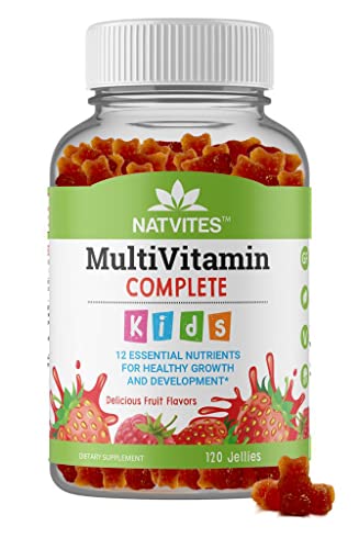 Book Cover Natvites Multivitamin & Multimineral Pectin Gummies for Kids, 120Count