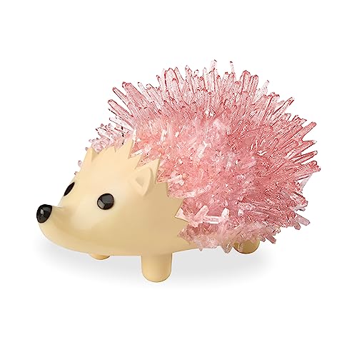 Book Cover HearthSong Grow Your Own Crystals Kit-Hedgehog, 3”L x 1”W Figurine Base, Adult Supervision Required, Cherry Pink