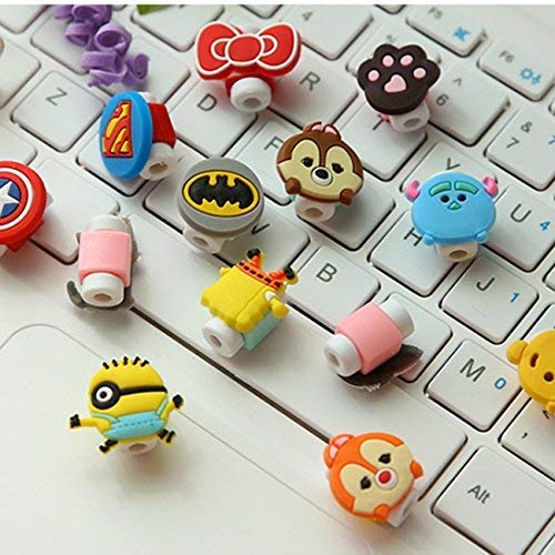 Book Cover JIAHUI Cartoon Cable Saver Protector(18 Pack) for Apple Laptop MacBook Charge Cable Saver and Fixer Charge Cable Saver, Assoted Style