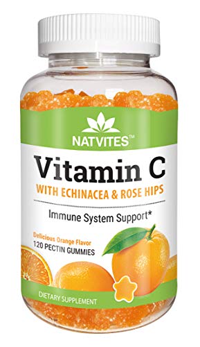 Book Cover Natvites Vitamin C with EchinaceaÂ and Rose Hips Pectin Gummies for Adults 120Count